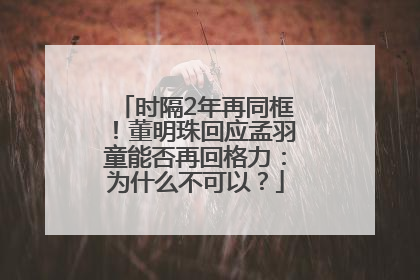 时隔2年再同框！董明珠回应孟羽童能否再回格力：为什么不可以？