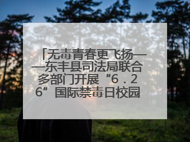 无毒青春更飞扬——东丰县司法局联合多部门开展“6．26”国际禁毒日校园宣讲活动