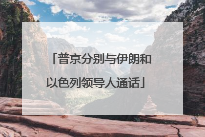 普京分别与伊朗和以色列领导人通话