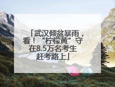 武汉倾盆暴雨，看！“柠檬黄”守在8.5万名考生赶考路上