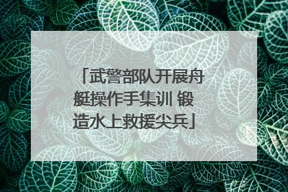 武警部队开展舟艇操作手集训 锻造水上救援尖兵