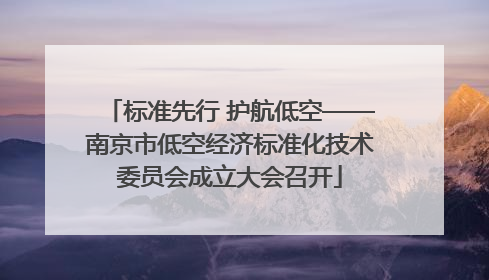 标准先行 护航低空——南京市低空经济标准化技术委员会成立大会召开