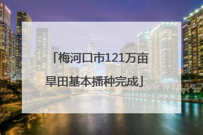 梅河口市121万亩旱田基本播种完成