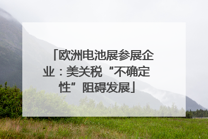 欧洲电池展参展企业：美关税“不确定性”阻碍发展