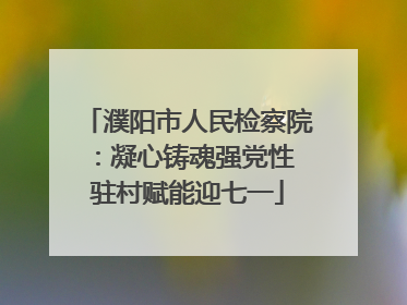 濮阳市人民检察院：凝心铸魂强党性 驻村赋能迎七一