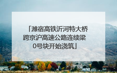 潍宿高铁沂河特大桥跨京沪高速公路连续梁0号块开始浇筑