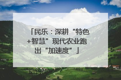 民乐：深耕“特色+智慧”现代农业跑出“加速度”
