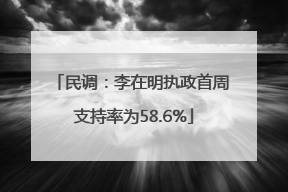 民调：李在明执政首周支持率为58.6%