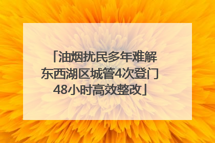油烟扰民多年难解 东西湖区城管4次登门48小时高效整改