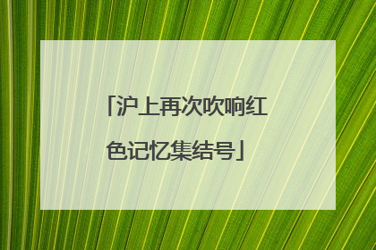 沪上再次吹响红色记忆集结号