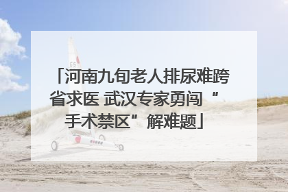 河南九旬老人排尿难跨省求医 武汉专家勇闯“手术禁区”解难题