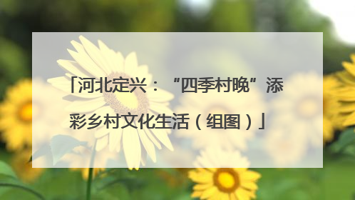 河北定兴：“四季村晚”添彩乡村文化生活（组图）