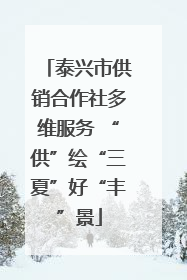 泰兴市供销合作社多维服务 “供”绘“三夏”好“丰”景