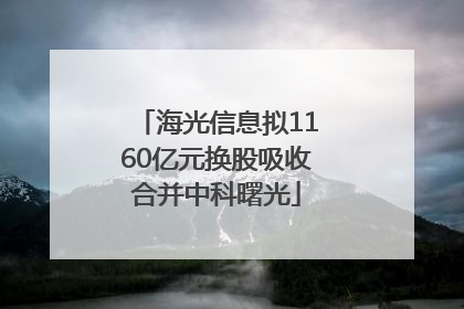 海光信息拟1160亿元换股吸收合并中科曙光