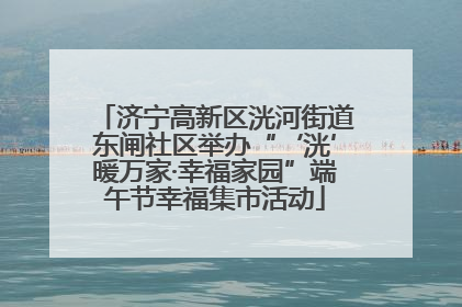 济宁高新区洸河街道东闸社区举办“‘洸’暖万家·幸福家园”端午节幸福集市活动