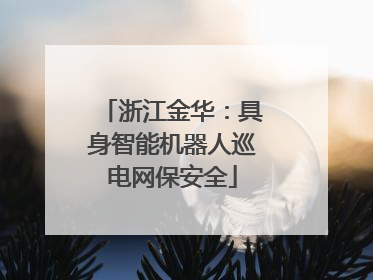 浙江金华：具身智能机器人巡电网保安全