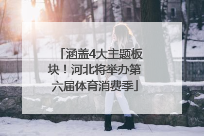 涵盖4大主题板块！河北将举办第六届体育消费季