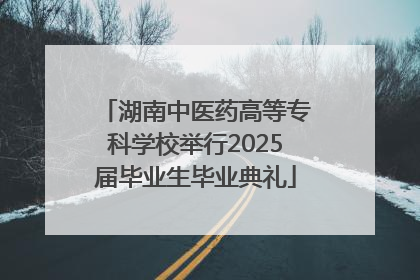 湖南中医药高等专科学校举行2025届毕业生毕业典礼