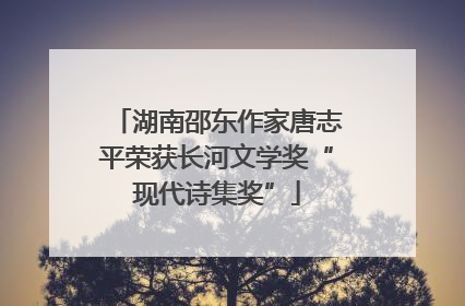 湖南邵东作家唐志平荣获长河文学奖“现代诗集奖”