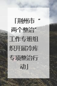 荆州市“两个整治”工作专班组织开展冷库专项整治行动