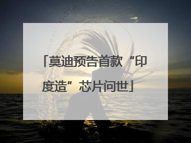 莫迪预告首款“印度造”芯片问世
