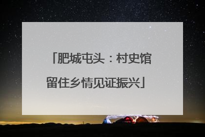 肥城屯头：村史馆留住乡情见证振兴
