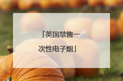 英国禁售一次性电子烟