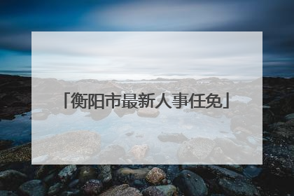 衡阳市最新人事任免