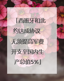 西班牙和北约达成协议 无须提高军费开支至国内生产总值5%