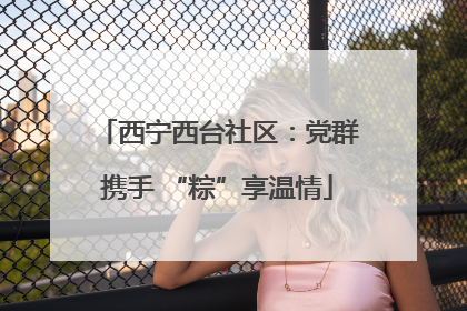 西宁西台社区：党群携手 “粽”享温情