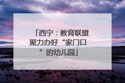 西宁：教育联盟聚力办好“家门口”的幼儿园