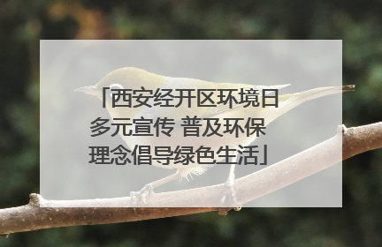 西安经开区环境日多元宣传 普及环保理念倡导绿色生活