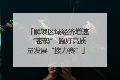 解锁区域经济增速“密码” 跑好高质量发展“接力赛”