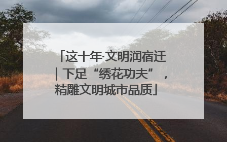 这十年·文明润宿迁｜下足“绣花功夫”，精雕文明城市品质