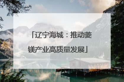 辽宁海城：推动菱镁产业高质量发展