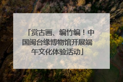 赏古画、编竹编！中国闽台缘博物馆开展端午文化体验活动
