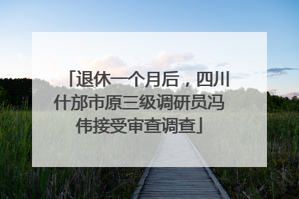 退休一个月后，四川什邡市原三级调研员冯伟接受审查调查