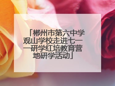 郴州市第六中学观山学校走进七一一研学红培教育营地研学活动