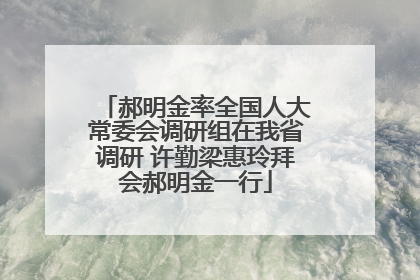 郝明金率全国人大常委会调研组在我省调研 许勤梁惠玲拜会郝明金一行
