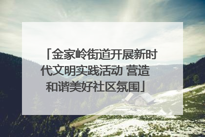 金家岭街道开展新时代文明实践活动 营造和谐美好社区氛围