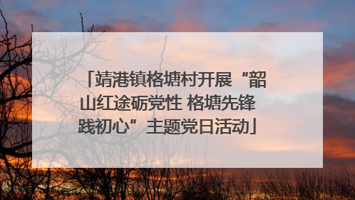 靖港镇格塘村开展“韶山红途砺党性 格塘先锋践初心”主题党日活动