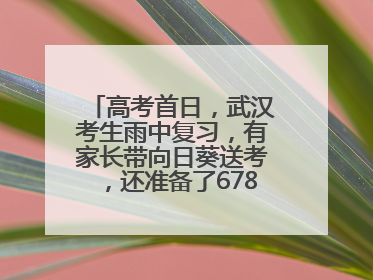 高考首日，武汉考生雨中复习，有家长带向日葵送考，还准备了678元红包