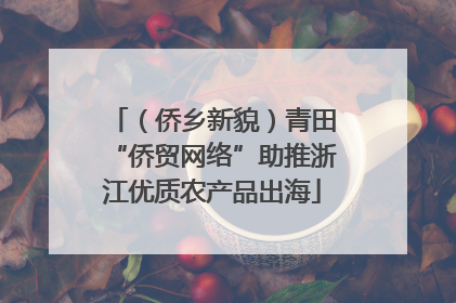 （侨乡新貌）青田“侨贸网络”助推浙江优质农产品出海