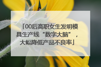 00后高职女生发明模具生产线“数字大脑”，大幅降低产品不良率
