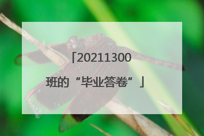 20211300班的“毕业答卷”