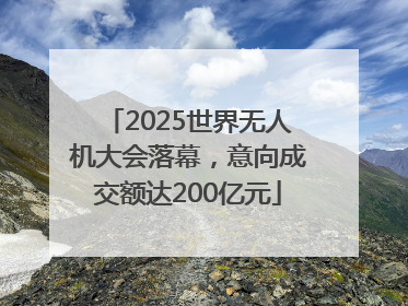 2025世界无人机大会落幕，意向成交额达200亿元