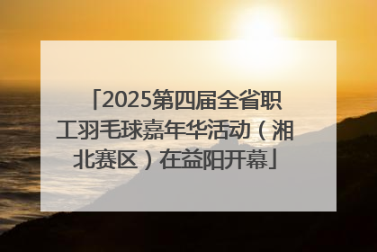 2025第四届全省职工羽毛球嘉年华活动（湘北赛区）在益阳开幕