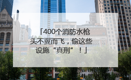 400个消防水枪头不翼而飞，偷这些设施“真刑”！