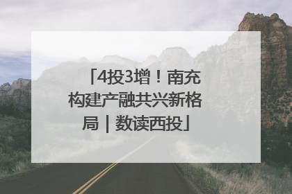 4投3增！南充构建产融共兴新格局｜数读西投