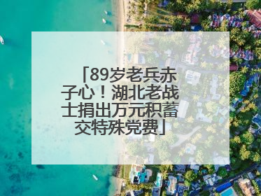 89岁老兵赤子心！湖北老战士捐出万元积蓄交特殊党费